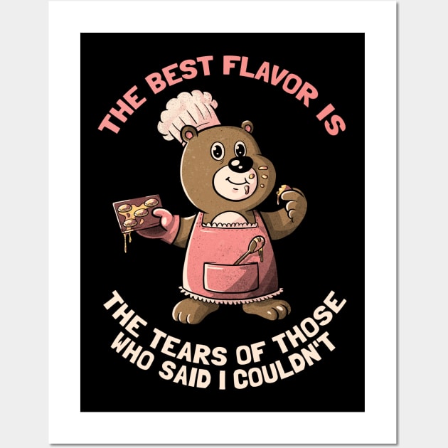 Chef Bear Cooking Quote by Tobe Fonseca Wall Art by Tobe_Fonseca